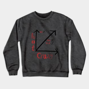 Hot/crazy diagram Crewneck Sweatshirt